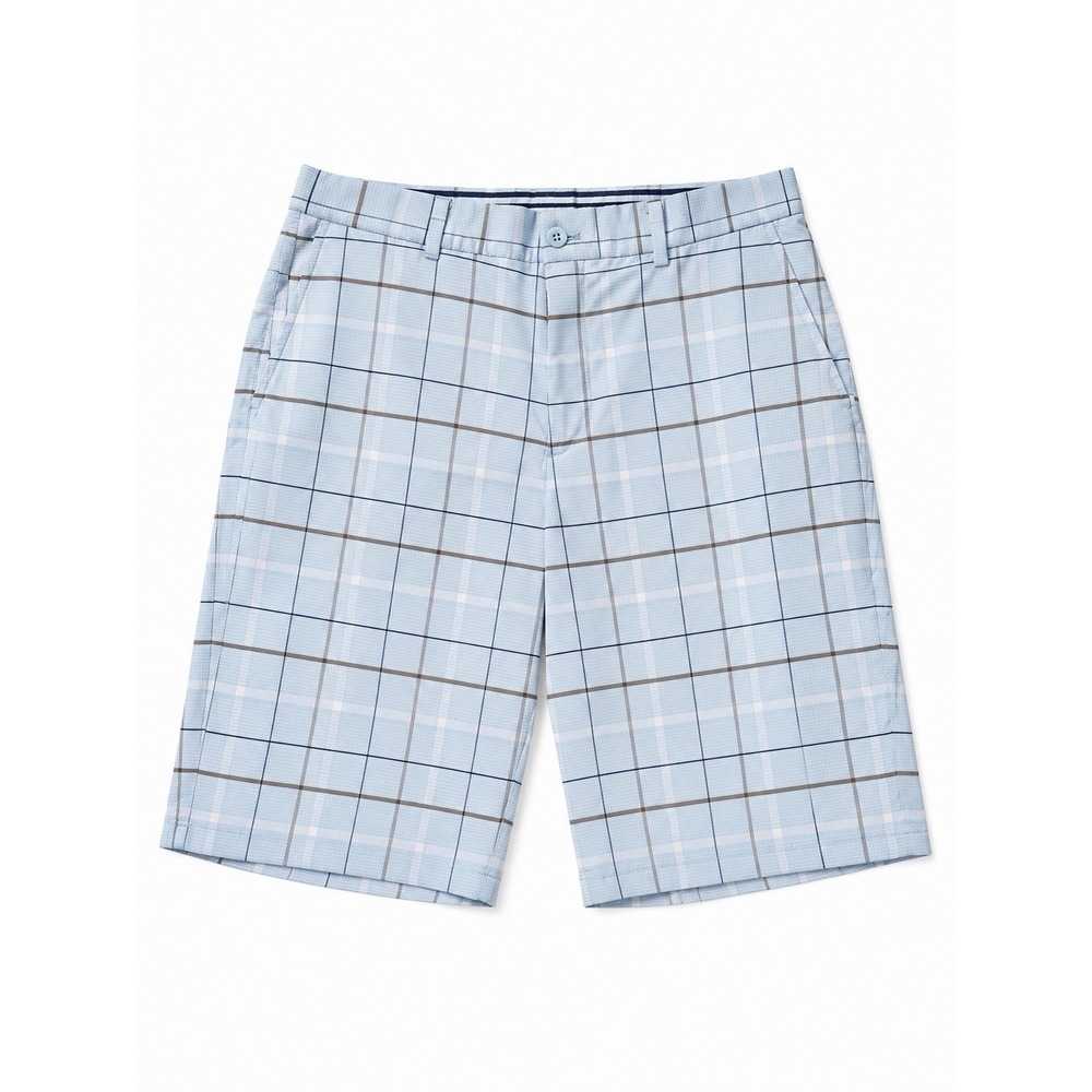 Nike Golf 30 Blue Plaid Dri Fit Stretch Performance Golf Shorts